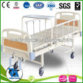 MDK-T305 2 manivelas cama de hospital manual com mesa cama de hospital portátil barato